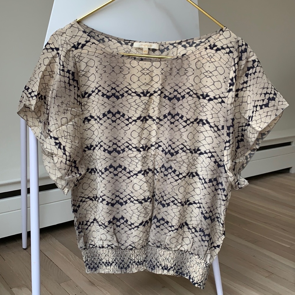 Matty m 100% silk xs shirt